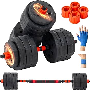 Amazon | ダンベル 可変式 バーベル 筋トレ 鉄アレイ (40kg